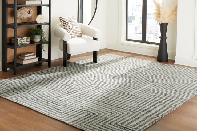 Jossen Ivory/Gray Large Rug - Ornate Home