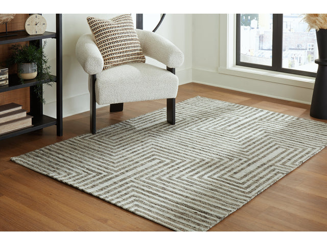 Jossen Ivory/Gray Medium Rug - Ornate Home