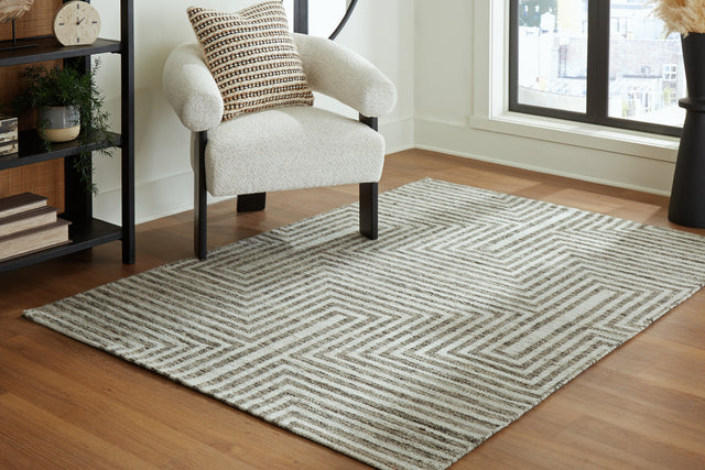 Jossen Ivory/Gray Medium Rug - Ornate Home