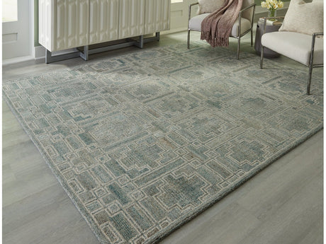 Jossland Green/Ivory Large Rug - Ornate Home