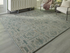 Jossland Green/Ivory Large Rug - Ornate Home
