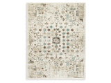 Jossler Ivory/Brown/Teal 5' x 7' Rug (Online Special Price) - Ornate Home