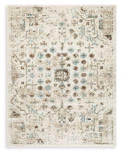 Jossler Ivory/Brown/Teal 8' x 10' Rug - Ornate Home