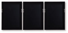 Jossletts Orange/Black/Ivory Wall Art Set (Set of 3) - Ornate Home