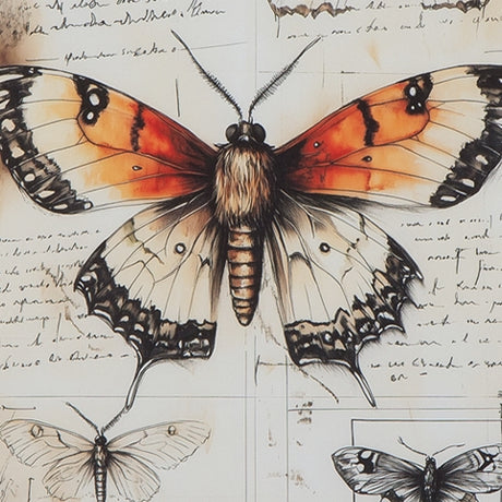 Jossletts Orange/Black/Ivory Wall Art Set (Set of 3) - Ornate Home