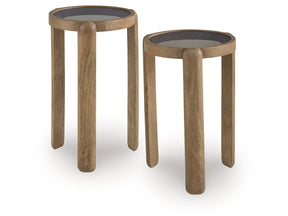 Jossor Light Brown Accent Table Set (Set of 2) (Online Special Price) - Ornate Home