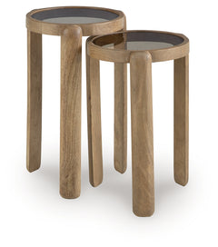 Jossor Light Brown Accent Table Set (Set of 2) - Ornate Home