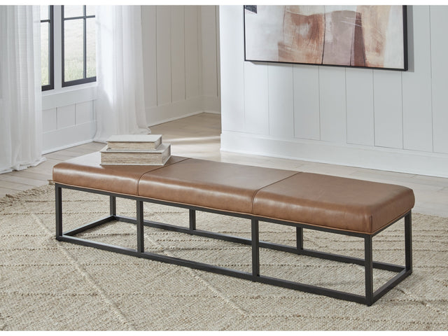 Joston Caramel Accent Bench (Online Special Price) - Ornate Home