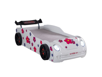 Jourley White Car Bed - Ornate Home