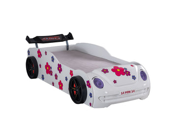 Jourley White Car Bed - Ornate Home