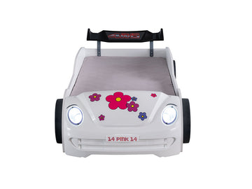 Jourley White Car Bed - Ornate Home