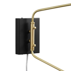 Journey Black 2-Light Swing Arm Wall Sconce - Ornate Home
