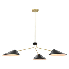 Journey Black 3-Light 14" Arm Pendant - Ornate Home
