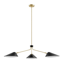 Journey Black 3-Light 14" Arm Pendant - Ornate Home