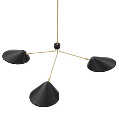 Journey Black 3-Light 14" Arm Pendant - Ornate Home