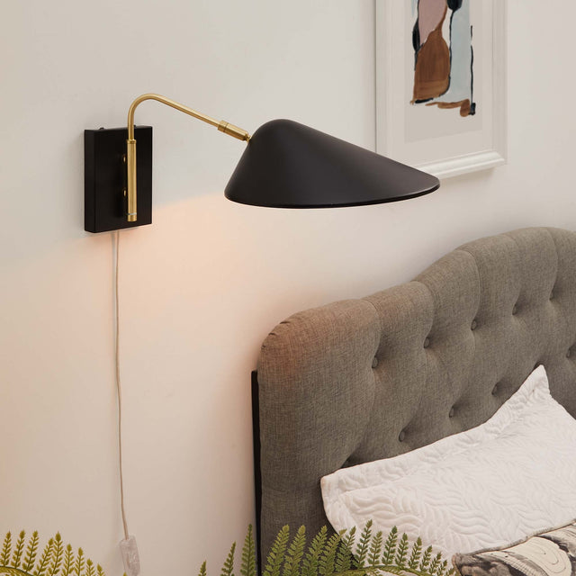 Journey Black 7" Swing Arm Wall Sconce - Ornate Home
