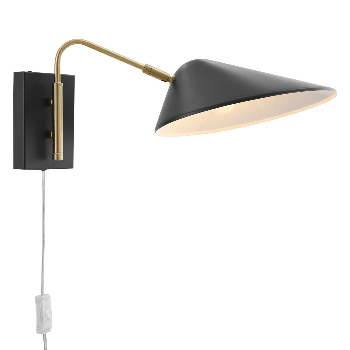 Journey Black 7" Swing Arm Wall Sconce - Ornate Home
