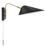 Journey Black 7" Swing Arm Wall Sconce - Ornate Home