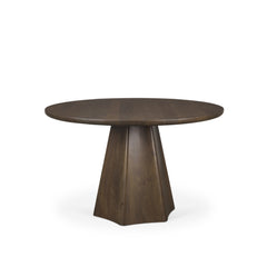 Jovani Dark Brown 48" Round Pedestal Dining Table - Ornate Home