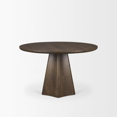 Jovani Dark Brown 48" Round Pedestal Dining Table - Ornate Home