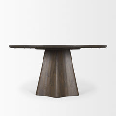 Jovani Dark Brown 60" Round Pedestal Dining Table - Ornate Home