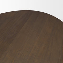 Jovani Dark Brown Oval Pedestal Dining Table - Ornate Home