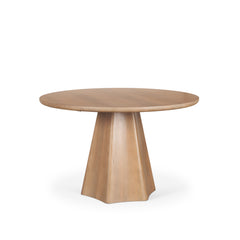 Jovani Light Brown 48" Round Pedestal Dining Table - Ornate Home
