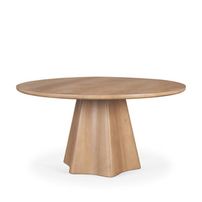 Jovani Light Brown 60" Round Pedestal Dining Table - Ornate Home