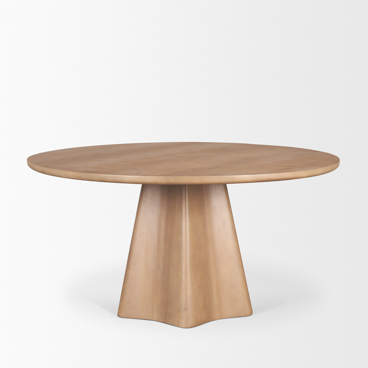 Jovani Light Brown 60" Round Pedestal Dining Table - Ornate Home