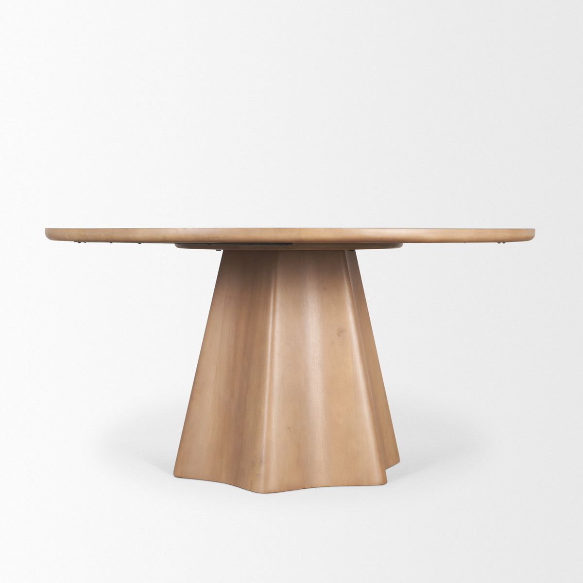 Jovani Light Brown 60" Round Pedestal Dining Table - Ornate Home