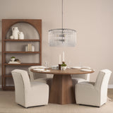 Jovani Light Brown 60" Round Pedestal Dining Table - Ornate Home