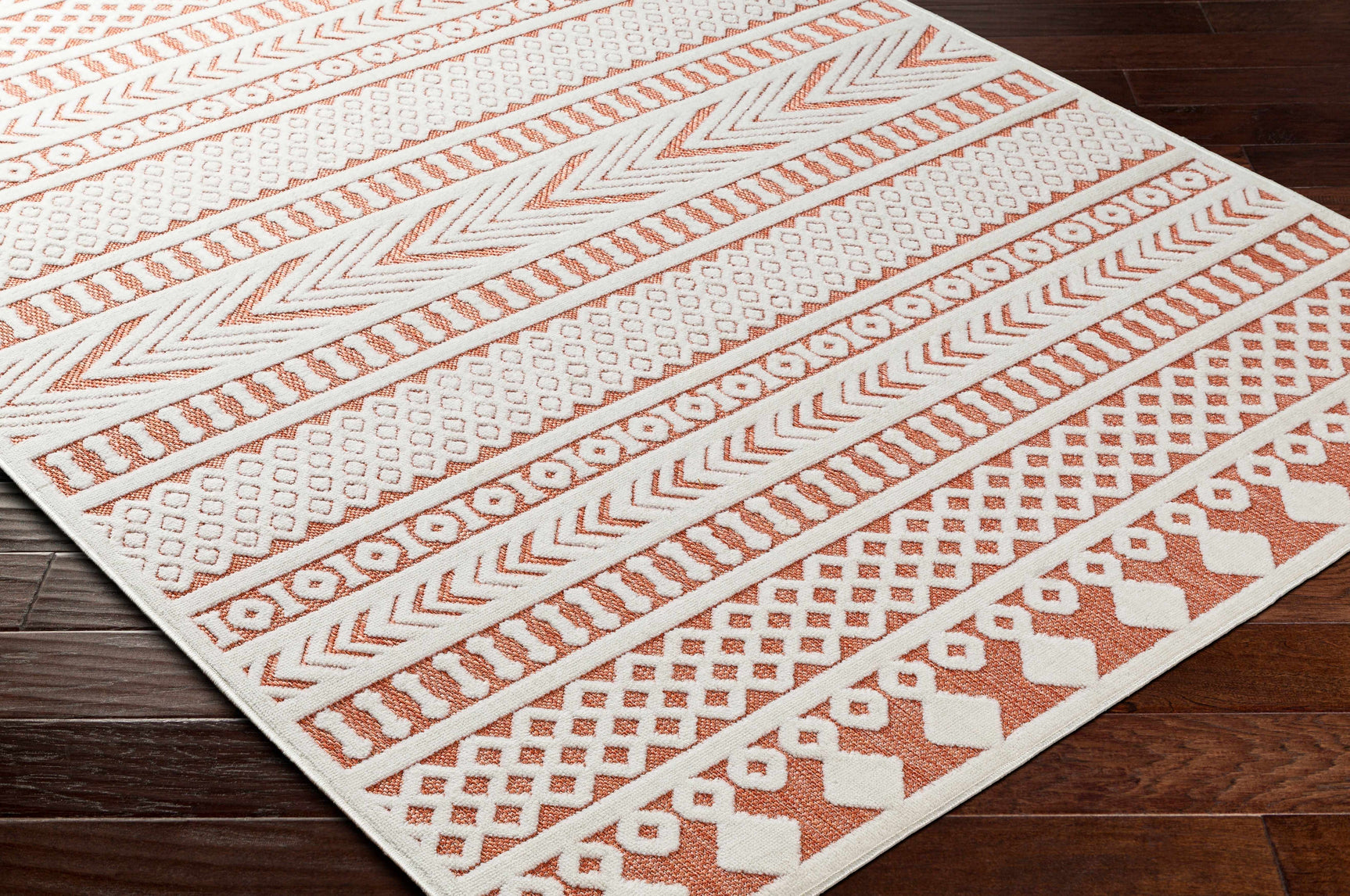 Jove Orange Outdoor Rug - Clearance - Ornate Home