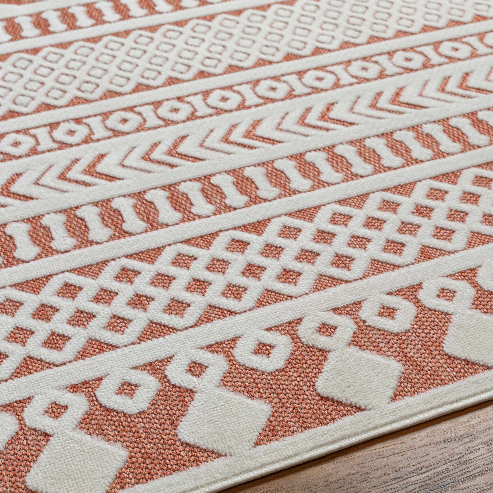 Jove Orange Outdoor Rug - Clearance - Ornate Home