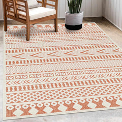 Jove Orange Outdoor Rug - Clearance - Ornate Home