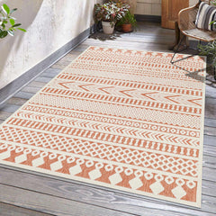 Jove Orange Outdoor Rug - Clearance - Ornate Home