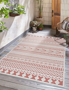Jove Orange Outdoor Rug - Clearance - Ornate Home