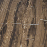 Jovia Brown/Cappuccino Mango Wood Marble Round Side Table - Ornate Home