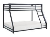Jovie Black Metal Twin/Full Bunk Bed - Ornate Home