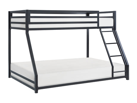 Jovie Black Metal Twin/Full Bunk Bed - Ornate Home