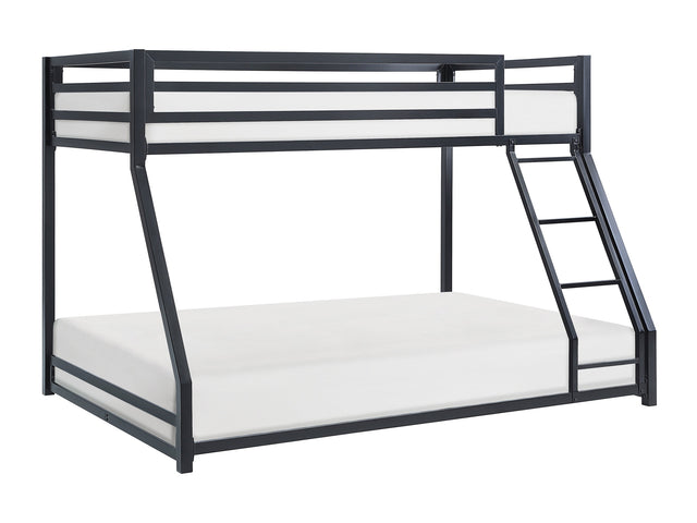 Jovie Black Metal Twin/Full Bunk Bed - Ornate Home