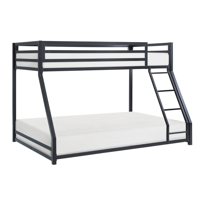Jovie Black Metal Twin/Full Bunk Bed - Ornate Home