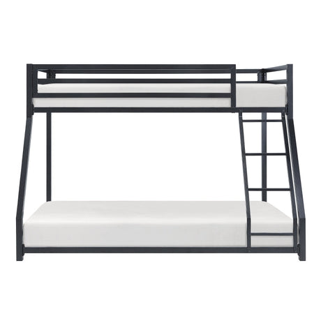 Jovie Black Metal Twin/Full Bunk Bed - Ornate Home