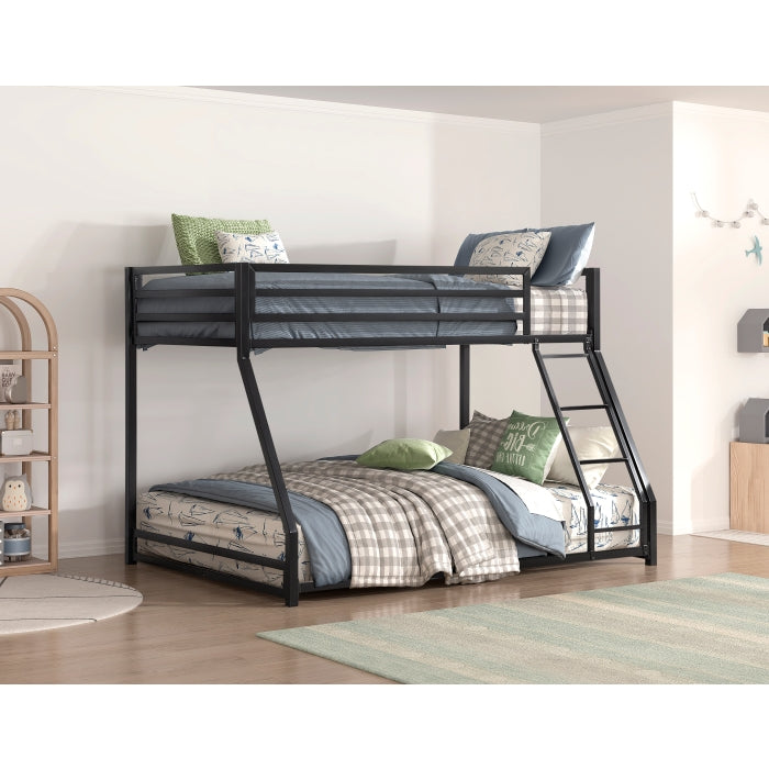 Jovie Black Metal Twin/Full Bunk Bed - Ornate Home