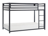 Jovie Black Metal Twin/Twin Bunk Bed - Ornate Home