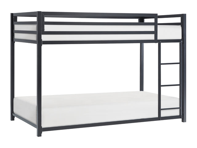 Jovie Black Metal Twin/Twin Bunk Bed - Ornate Home