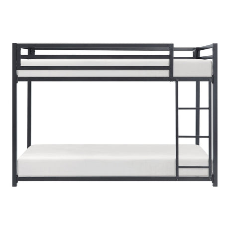 Jovie Black Metal Twin/Twin Bunk Bed - Ornate Home
