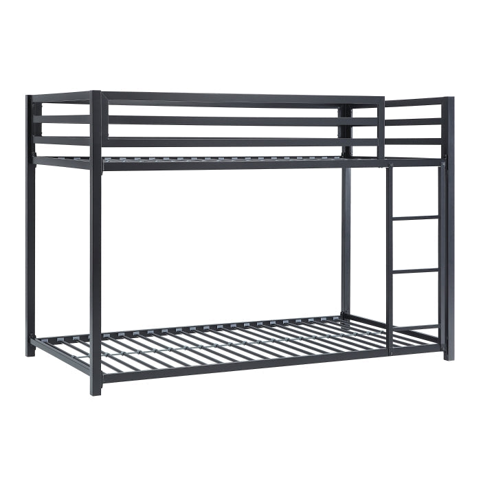Jovie Black Metal Twin/Twin Bunk Bed - Ornate Home