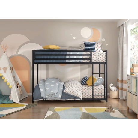 Jovie Black Metal Twin/Twin Bunk Bed - Ornate Home