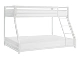 Jovie White Metal Twin/Full Bunk Bed - Ornate Home