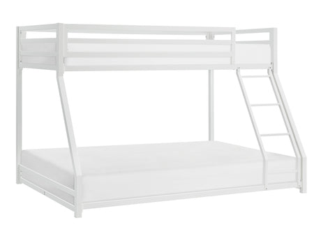 Jovie White Metal Twin/Full Bunk Bed - Ornate Home